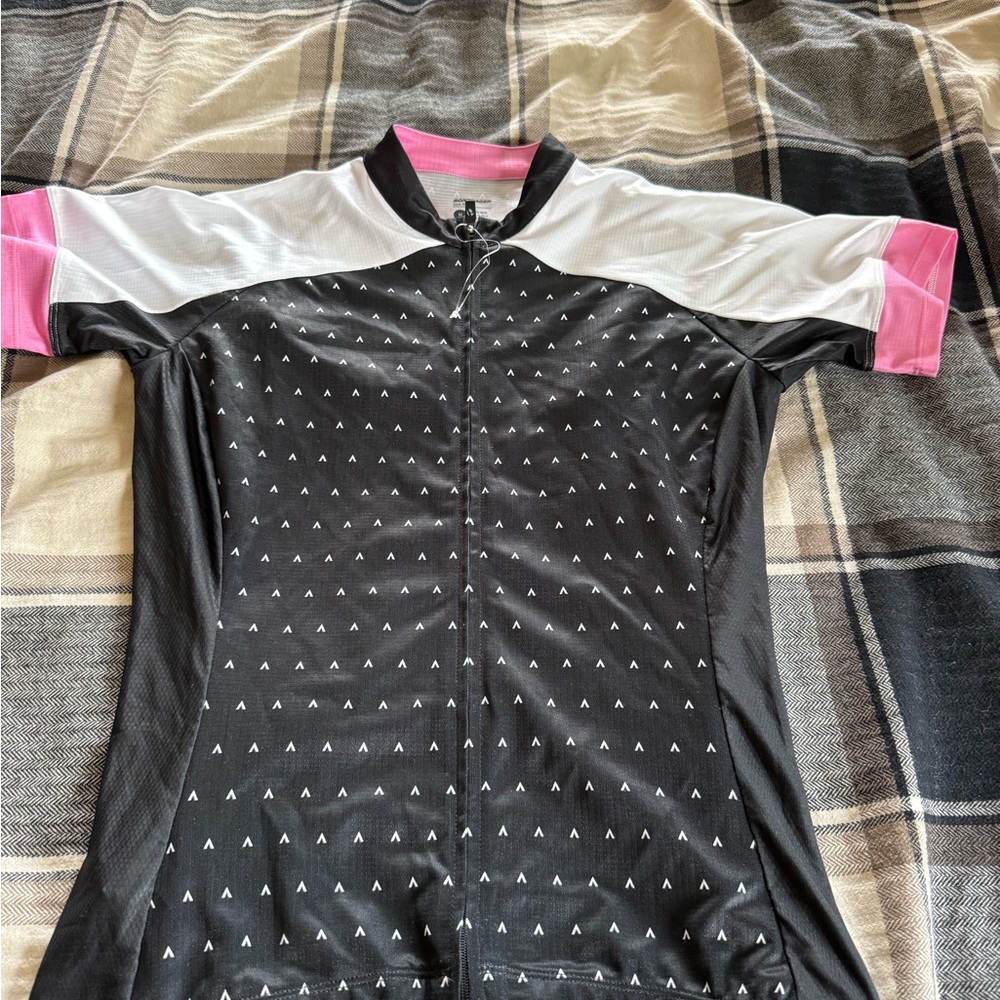 Stylish Black and Pink Cycling Jersey